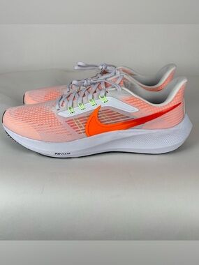 New NWT Men's Nike Air Zoom Pegasus 39 White/Total Orange size 12